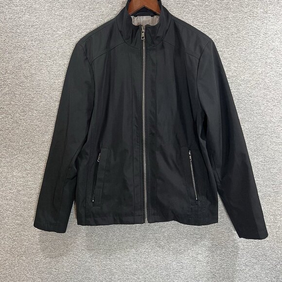 Calvin Klein Black Jacket Men’s Size Large Full Zip - Picture 14 of 15